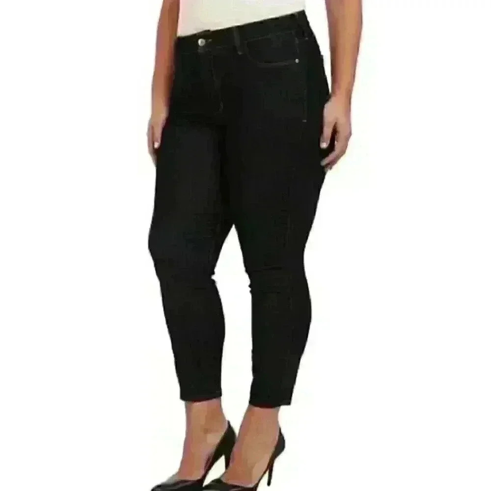 NWT Nydj Clarissa ankle jeans dark enzyme wash Sz 24w